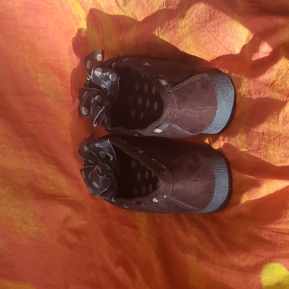 Brown Slide On Flats Size 6 American Eagle Shoes With Bows - Picture 7 of 11